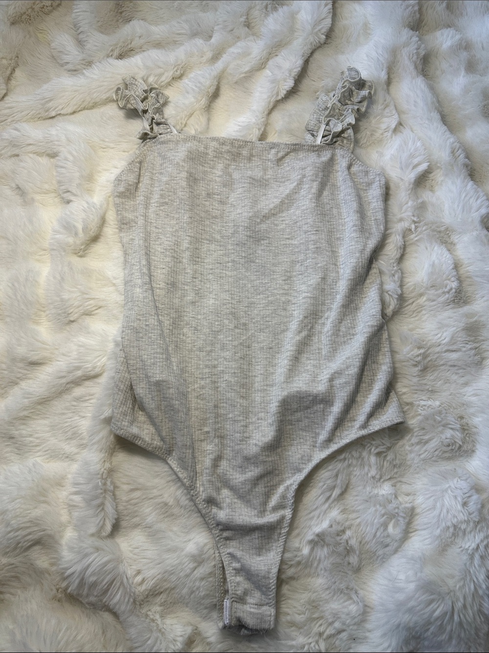 Ruffled ribbed bodysuit - Picture 1 of 3